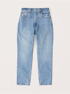 Abercrombie Curve Love The Mom High Rise Jeans 31/12 - Medium Wash Ankle Length
